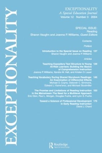 Бумажная книга «Reading: A Special Issue of Exceptionality» - фото №1