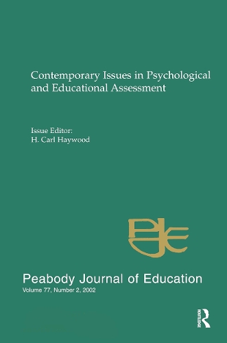 Бумажная книга «Contemporary Issues in Psychological and Educational Assessment: A Special Issue of peabody Journal of Education» - фото №1