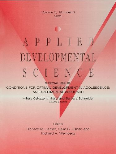 Бумажная книга «Conditions for Optimal Development in Adolescence: An Experiential Approach: A Special Issue of Applied Developmental Science» - фото №1