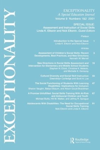 Паперова книга «Assessment and Instruction of Social Skills: A Special Double Issue of Exceptionality» - фото №1