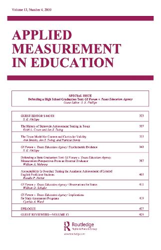Бумажная книга «Defending A High School Graduation Test: Gi Forum V. Texas Education Agency. A Special Issue of applied Measurement in Education» - фото №1