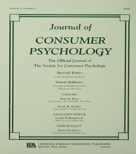 Бумажная книга «Cultural Psychology: A Special Issue of the journal of Consumer Psychology» - фото №1