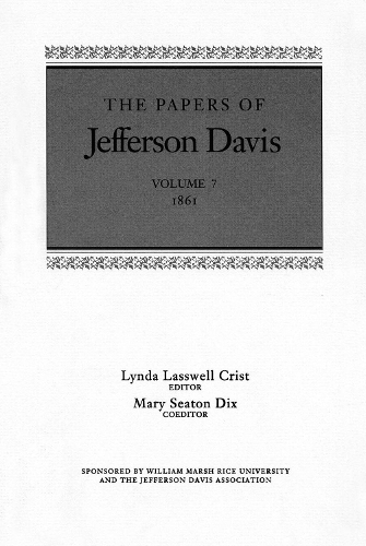 Бумажная книга «The Papers of Jefferson Davis: 1861», автор Джефферсон Дэвис - фото №1