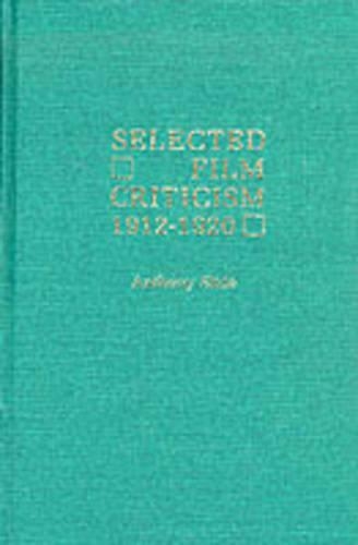 Паперова книга «Selected Film Criticism: 1912-1920», автор Ентоні Слайд - фото №1
