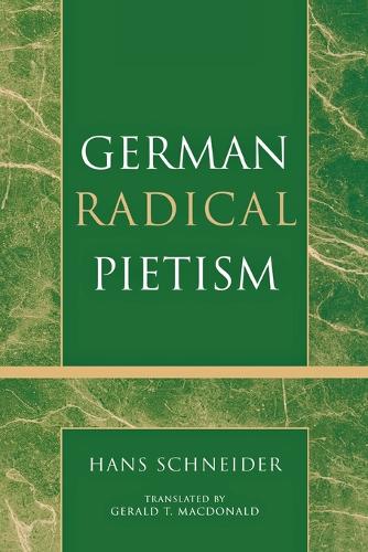 Бумажная книга «German Radical Pietism», автор Ганс Шнайдер - фото №1