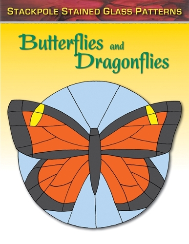 Бумажная книга «Stained Glass Patterns: Butterflies and Dragonflies», автор Сэнди Эллисон - фото №1