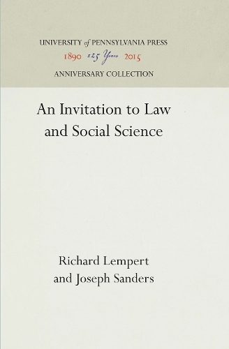 Бумажная книга «An Invitation to Law and Social Science», авторов Джозеф Сандерс, Ричард Лемперт - фото №1