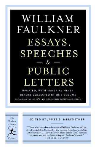 Бумажная книга «Essays, Speeches & Public Letters», автор Уильям Фолкнер - фото №1