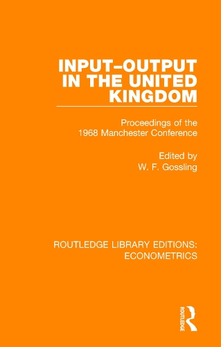 Бумажная книга «Input-Output in the United Kingdom: Proceedings of the 1968 Manchester Conference» - фото №1