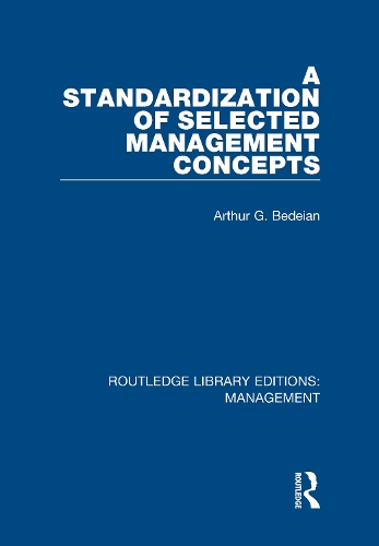 [object Object] «A Standardization of Selected Management Concepts», автор Артур Г. Бедейан - фото №1