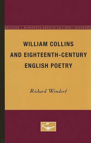 Паперова книга «William Collins and Eighteenth-Century English Poetry», автор Річард Вендорф - фото №1