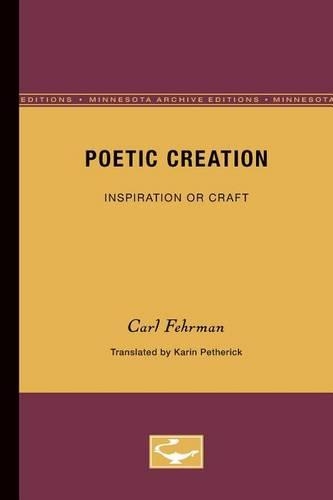Паперова книга «Poetic Creation: Inspiration or Craft», автор Карл Ферман - фото №1