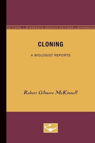 Паперова книга «Cloning: A Biologist Reports», автор Роберт Гілмор Маккіннелл - фото №1