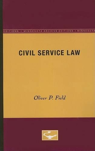 Бумажная книга «Civil Service Law», автор Оливер П. Филд - фото №1