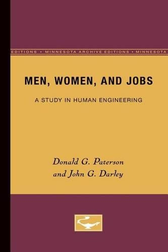 Бумажная книга «Men, Women, and Jobs: A Study in Human Engineering», авторов Дональд Патерсон, Джон Дарли - фото №1