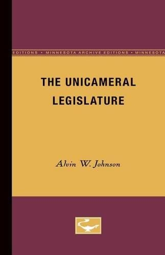 Бумажная книга «The Unicameral Legislature», автор Элвин Джонсон - фото №1