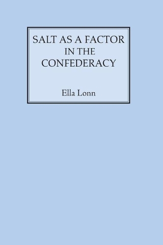 Паперова книга «Salt as a Factor in the Confederacy», автор Елла Лонн - фото №1