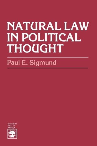 Бумажная книга «Natural Law in Political Thought», автор Пол Э. Зигмунд - фото №1