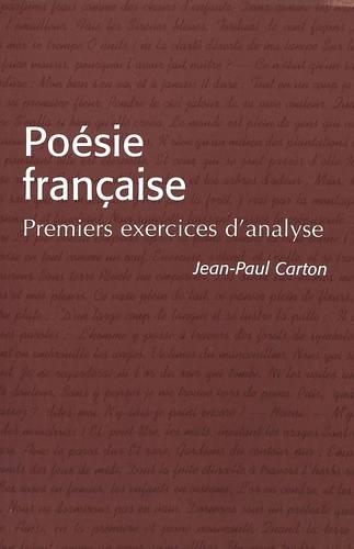 Паперова книга «Poesie Francaise: Premiers Exercices D'analyse», автор Жан-Поль Картон - фото №1