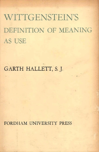 Бумажная книга «Wittgenstein's Definition of Meaning As Use», автор Гарт Халлетт - фото №1