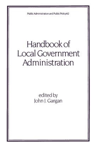 [object Object] «Handbook of Local Government Administration», автор Гарган - фото №1
