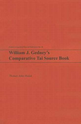 Паперова книга «William J. Gedney's Comparative Tai Source Book», автор Томас Джон Худак - фото №1