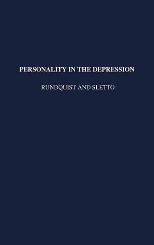Паперова книга «Personality in the Depression: A Study in the Measurement of Attitudes», авторів Едвард Альфред Рундквіст, Реймонд Ф. Слетто - фото №1