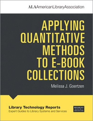[object Object] «Applying Quantitative Methods to E-book Collections», автор Мелісса Дж. Гертцен - фото №1