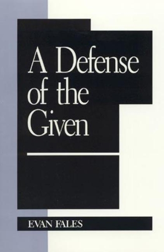 Паперова книга «A Defense of the Given», автор Еван М. Фейлз - фото №1
