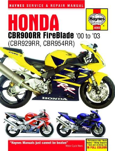 Бумажная книга «Honda CBR900RR FireBlade (00 - 03) Haynes Repair Manual», автор Haynes Publishing - фото №1