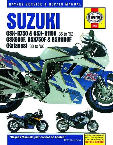 Бумажная книга «Suzuki GSX-R750 & GSX-R1100, GSX600F, GSX750F & GSX1100F (Katanas) (86 - 96)», автор Haynes Publishing - фото №1