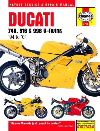Паперова книга «Ducati 748, 916 & 996 4-valve V-Twins (94 - 01) Haynes Repair Manual», автор Haynes Publishing - фото №1
