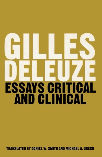 Бумажная книга «Essays Critical and Clinical», автор Жиль Делез - фото №1