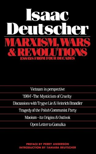 Бумажная книга «Marxism, Wars and Revolutions: Essays from Four Decades», автор Айзек Дойчер - фото №1