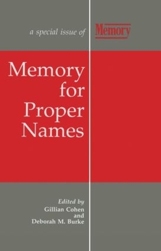 Бумажная книга «Memory for Proper Names: A Special Issue of Memory» - фото №1