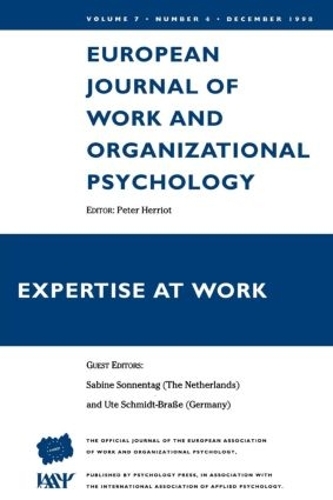 Бумажная книга «Expertise At Work: A Special Issue of the European Journal of Work and Organizational Psychology» - фото №1