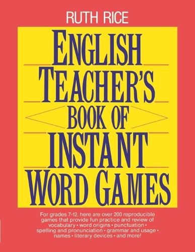 Бумажная книга «English Teacher's Book of Instant Word Games», автор Рут Райс - фото №1