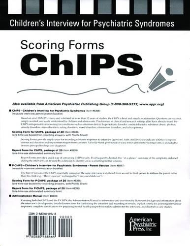 Бумажная книга «Scoring Forms for ChIPS», авторов Элизабет Б. Веллер, Мариджо Тир Руни, Мэри А. Фристад, Рональд А. Веллер - фото №1