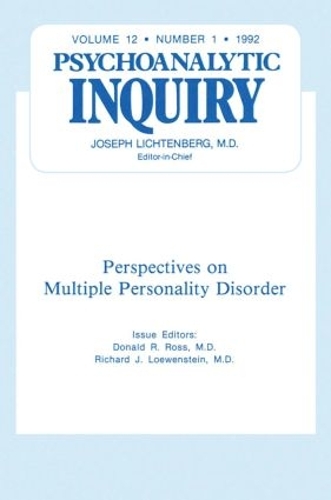 Бумажная книга «Multiple Personality Disorder: Psychoanalytic Inquiry, 12.1» - фото №1