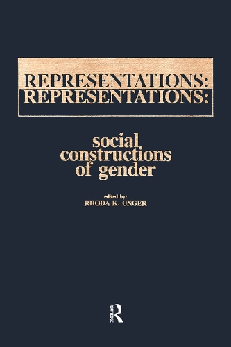 Бумажная книга «Representations: Social Constructions of Gender», автор Рода Унгер - фото №1
