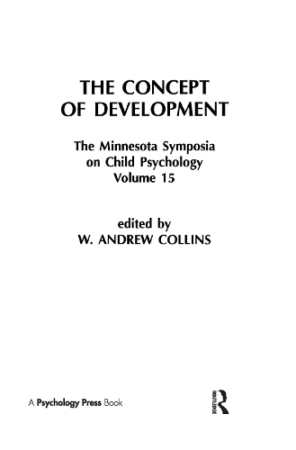 Бумажная книга «The Concept of Development: The Minnesota Symposia on Child Psychology, Volume 15» - фото №1