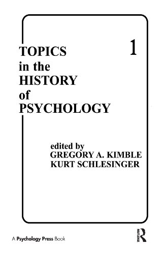 Бумажная книга «Topics in the History of Psychology: Volume I» - фото №1