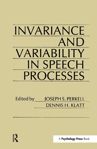Бумажная книга «invariance and Variability in Speech Processes» - фото №1