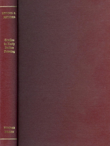 Бумажная книга «Studies in Early Italian Printing: Selected Studies», автор Деннис Э. Родс - фото №1