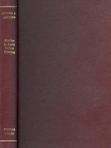 Бумажная книга «Studies in Early European Printing and Book-Collecting: Selected Studies», автор Деннис Э. Родс - фото №1