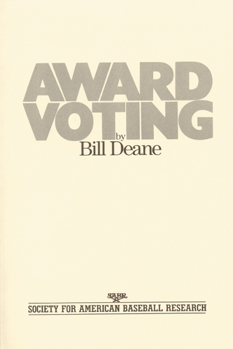 Бумажная книга «Award Voting», автор Билл Дин - фото №1