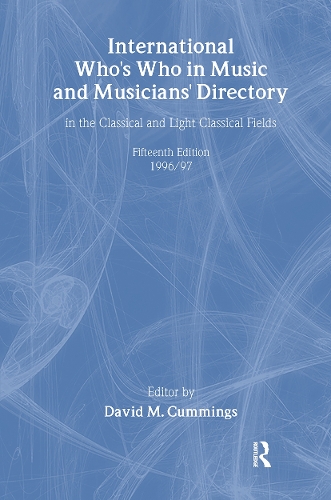 Бумажная книга «Intl Whos Who Music&Ency Ed15» - фото №1