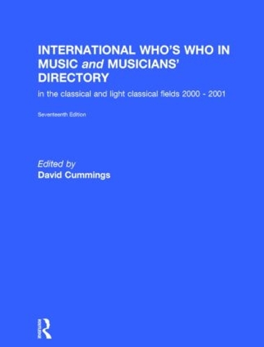 Бумажная книга «International Who's Who in Music» - фото №1