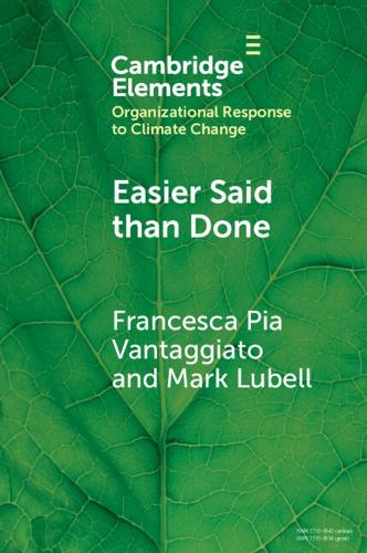 Бумажная книга «Governing Sea Level Rise in a Polycentric System: Easier Said than Done», авторов Франческа Пиа Вантаджиато, Марк Любелл - фото №1