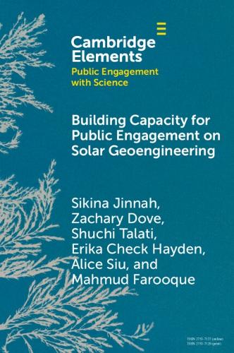 Паперова книга «Building Capacity for Public Engagement on Solar Geoengineering», автор Сікіна Джинна - фото №1